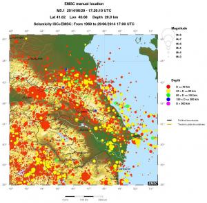 regional historical seismicity