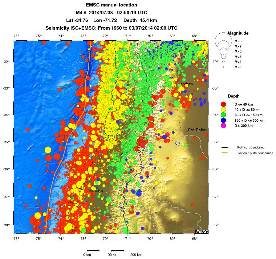 regional historical seismicity