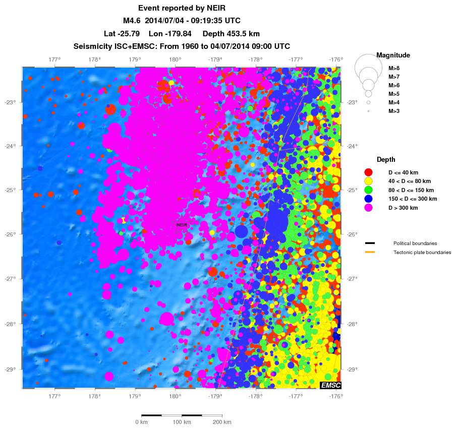 regional historical seismicity