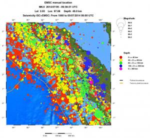 regional historical seismicity
