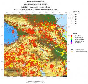 regional historical seismicity