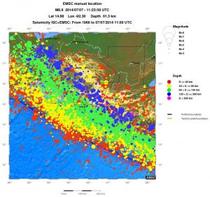 regional historical seismicity