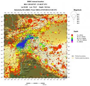 wide historical seismicity