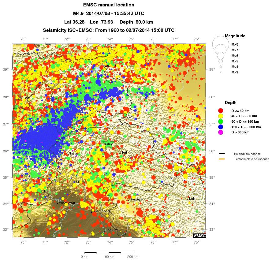 regional historical seismicity