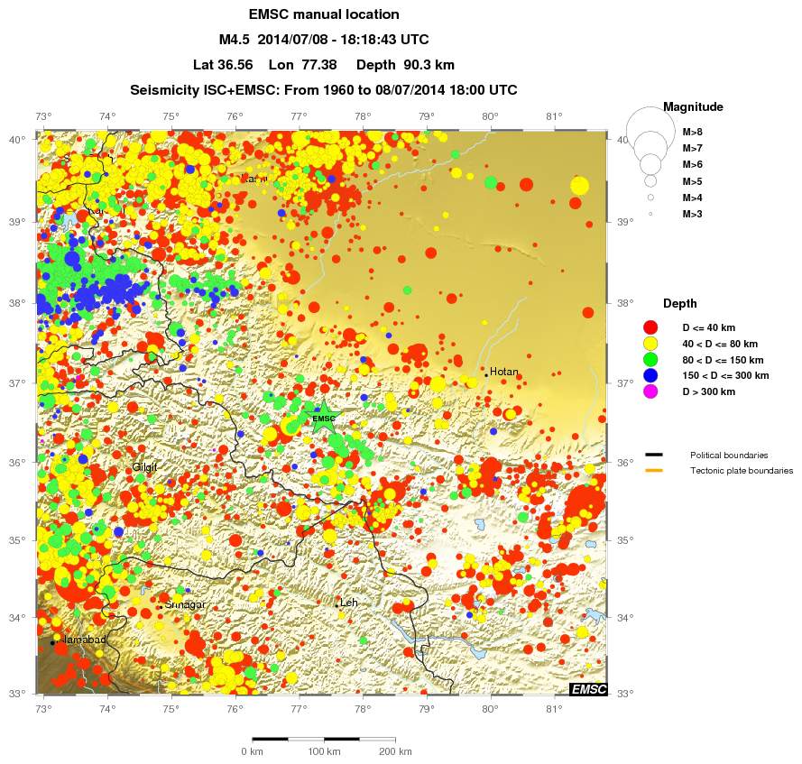 regional historical seismicity