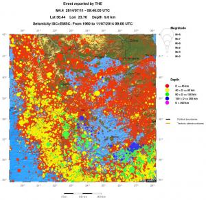 regional historical seismicity