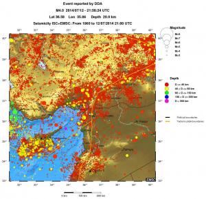 regional historical seismicity