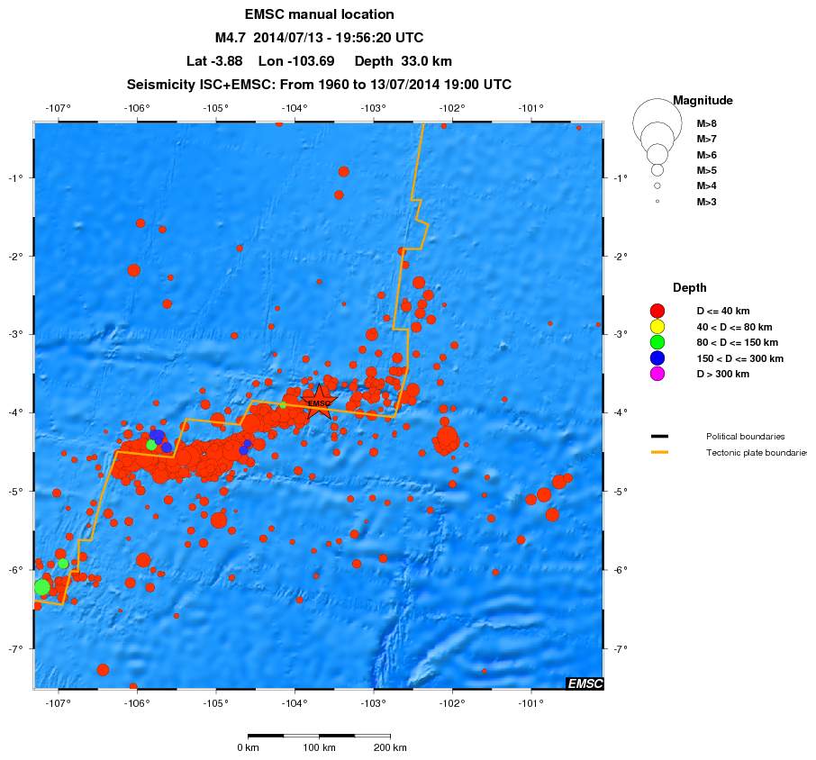 regional historical seismicity