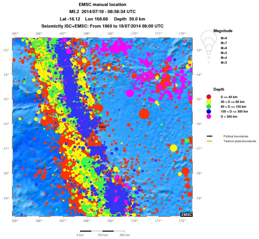regional historical seismicity
