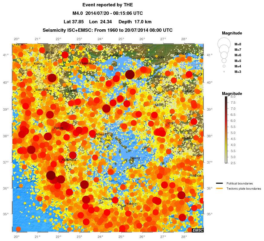 regional magnitude historical seismicity
