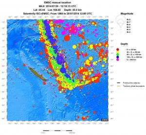 wide historical seismicity