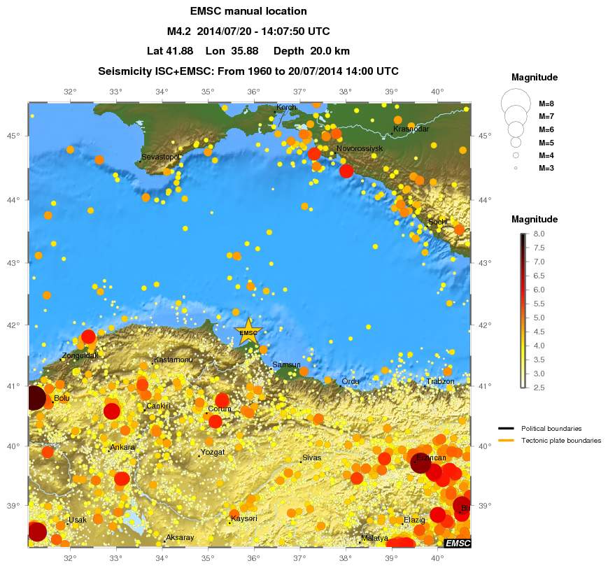 regional magnitude historical seismicity