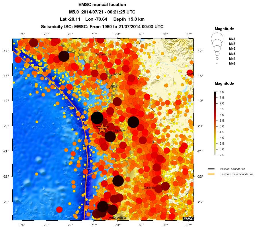 regional magnitude historical seismicity