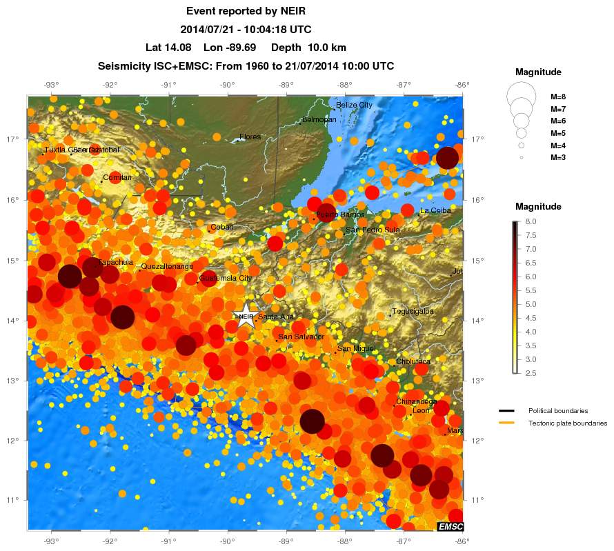 regional magnitude historical seismicity