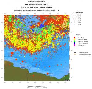 regional historical seismicity