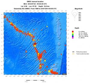 wide historical seismicity