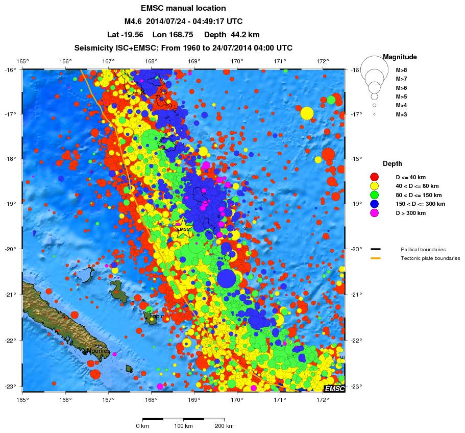 regional historical seismicity