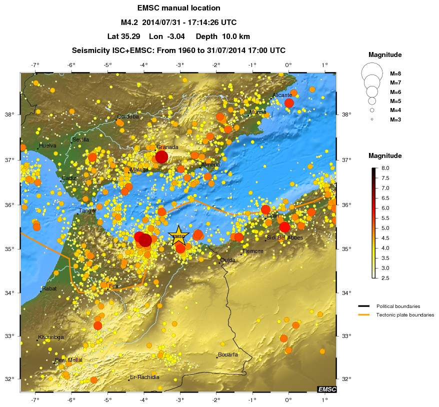regional magnitude historical seismicity