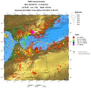 regional historical seismicity