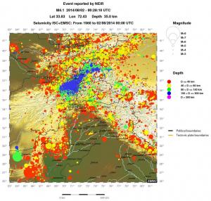 wide historical seismicity