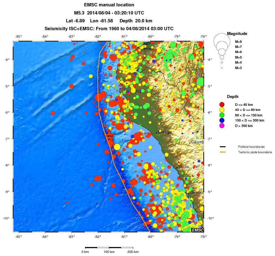 regional historical seismicity