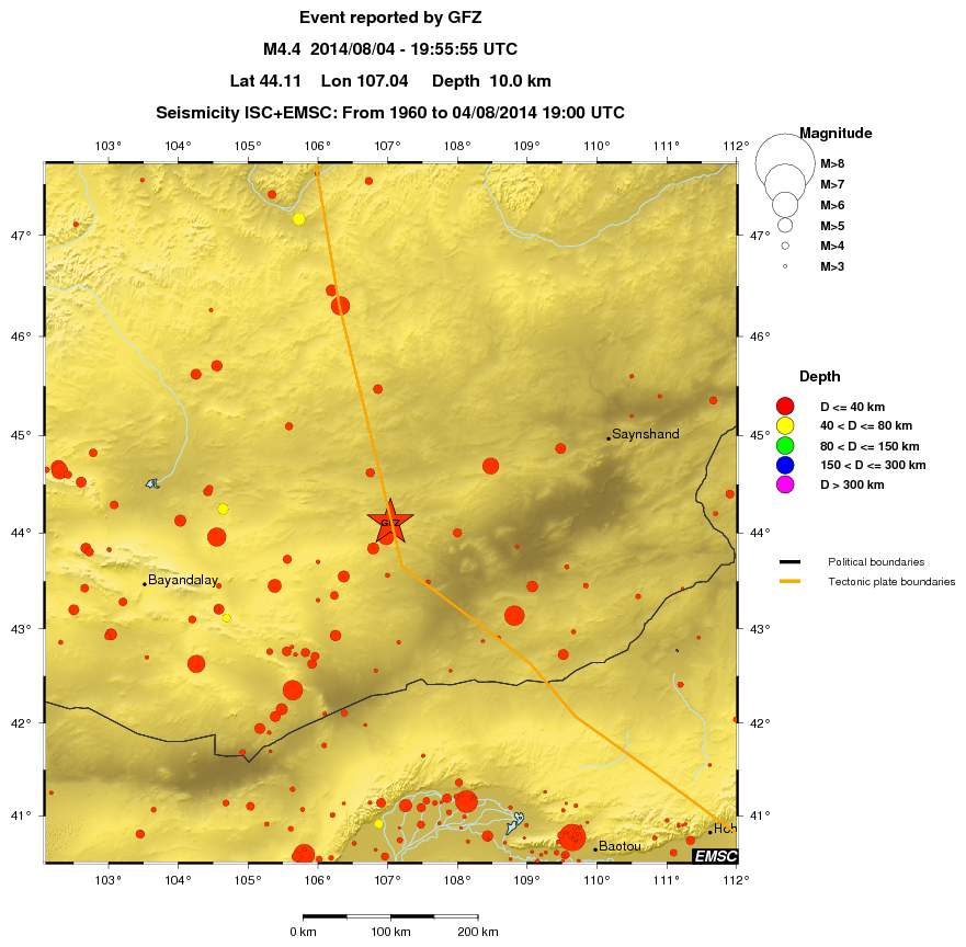 regional historical seismicity