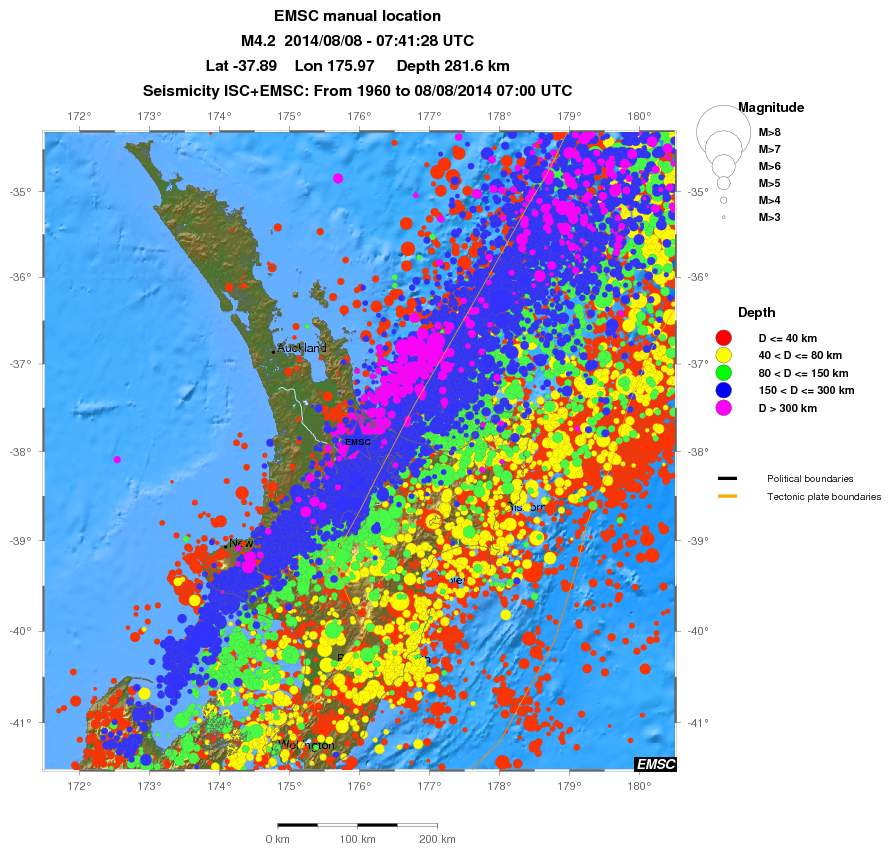regional historical seismicity