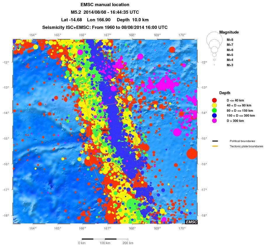 regional historical seismicity