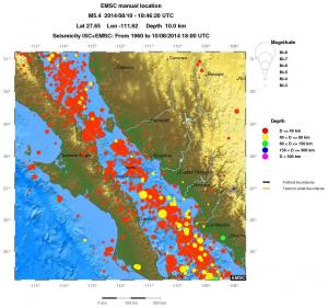 regional historical seismicity