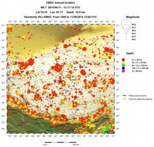 wide historical seismicity