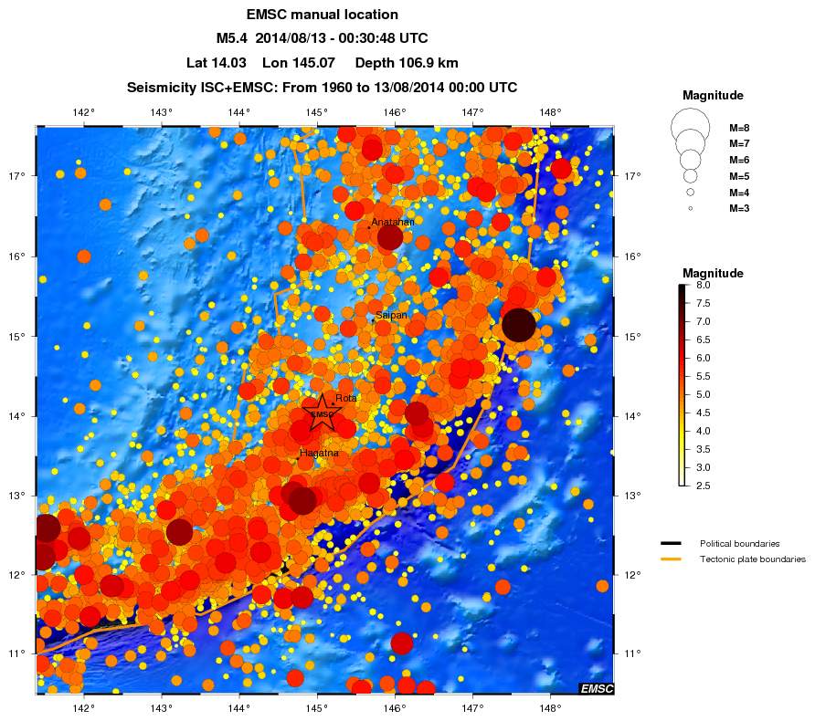 regional magnitude historical seismicity