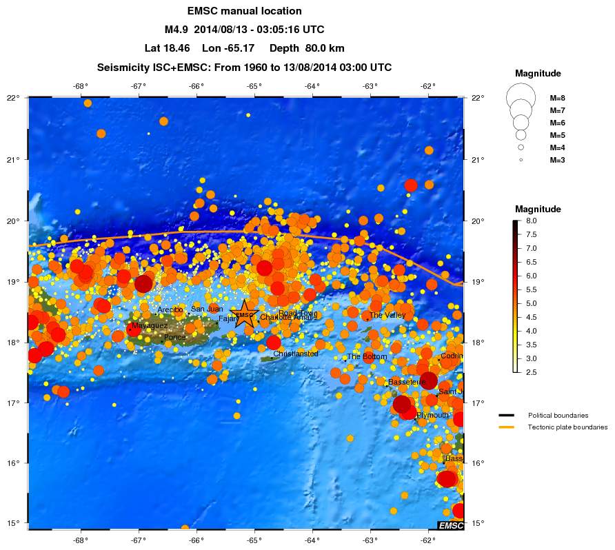 regional magnitude historical seismicity