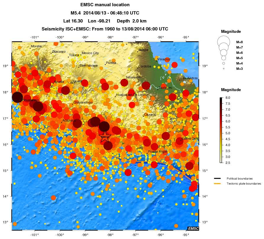 regional magnitude historical seismicity