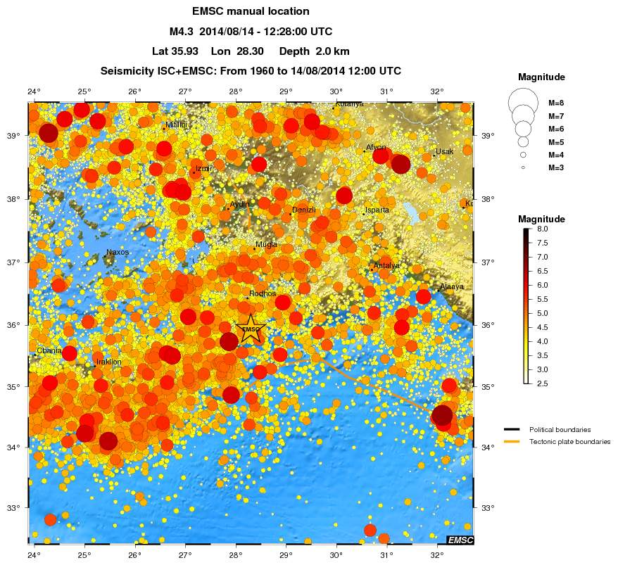regional magnitude historical seismicity
