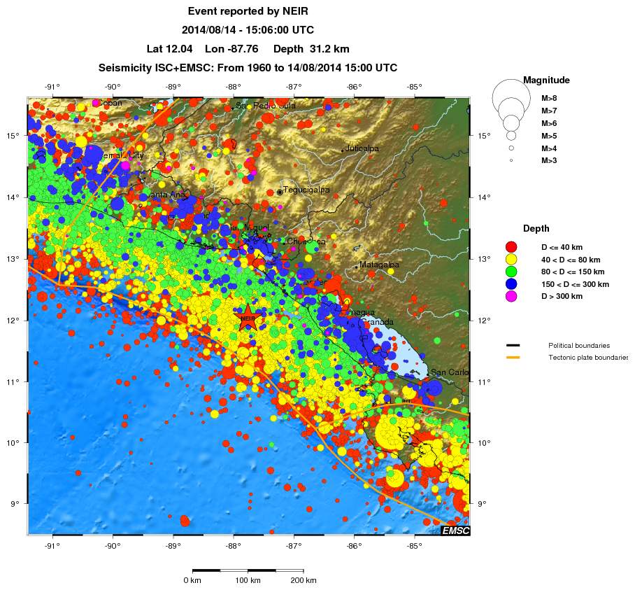 regional historical seismicity