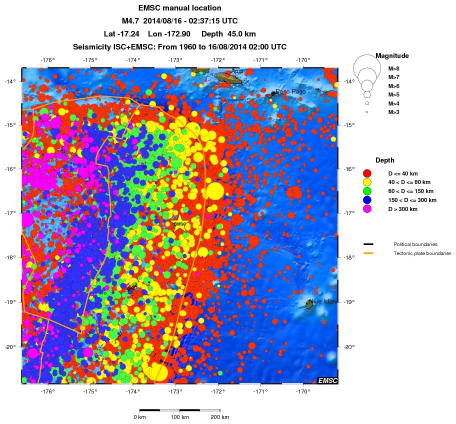 regional historical seismicity