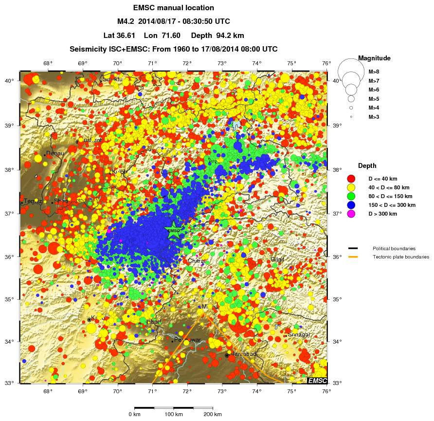 regional historical seismicity