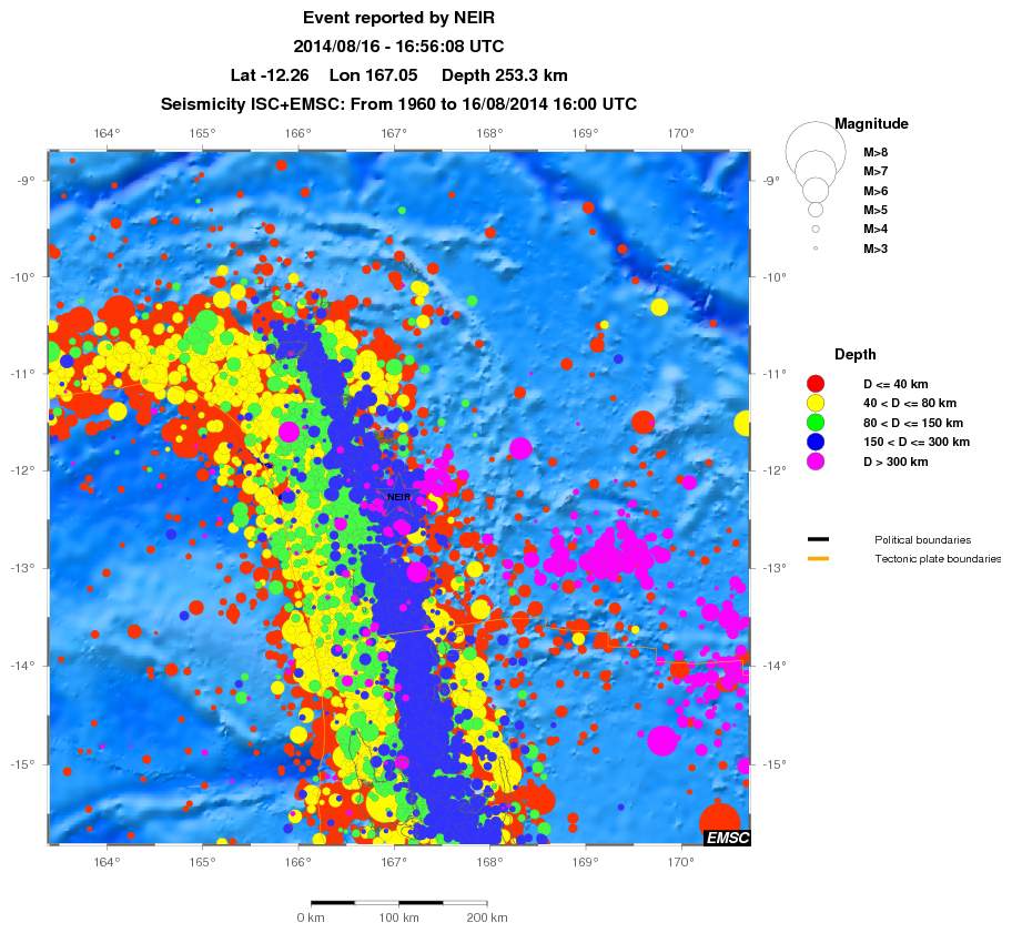 regional historical seismicity
