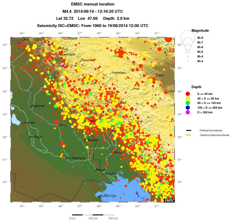 regional historical seismicity