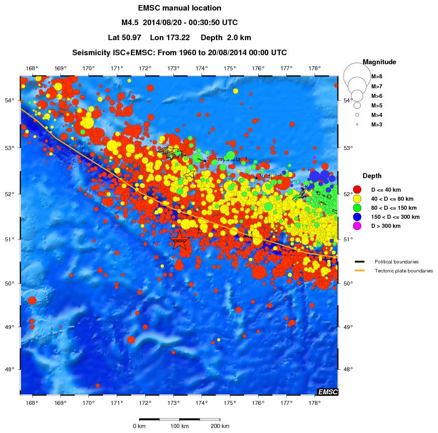 regional historical seismicity