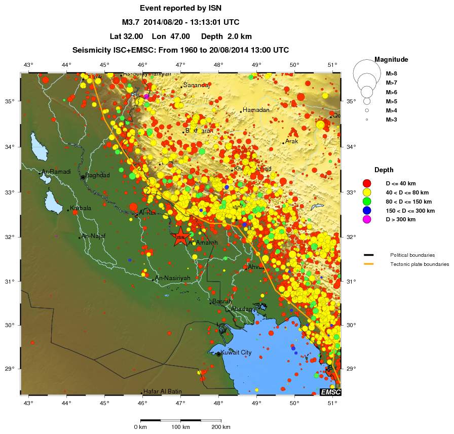 regional historical seismicity
