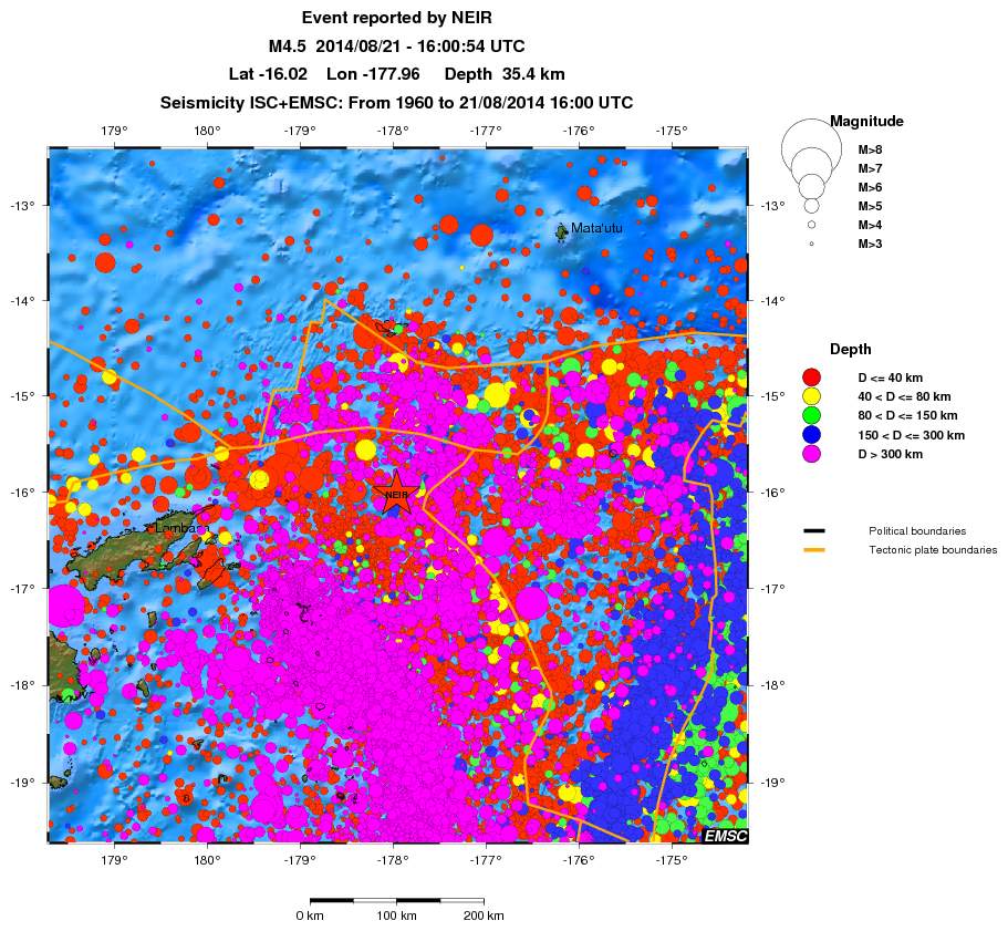 regional historical seismicity