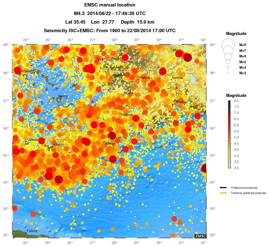 regional magnitude historical seismicity