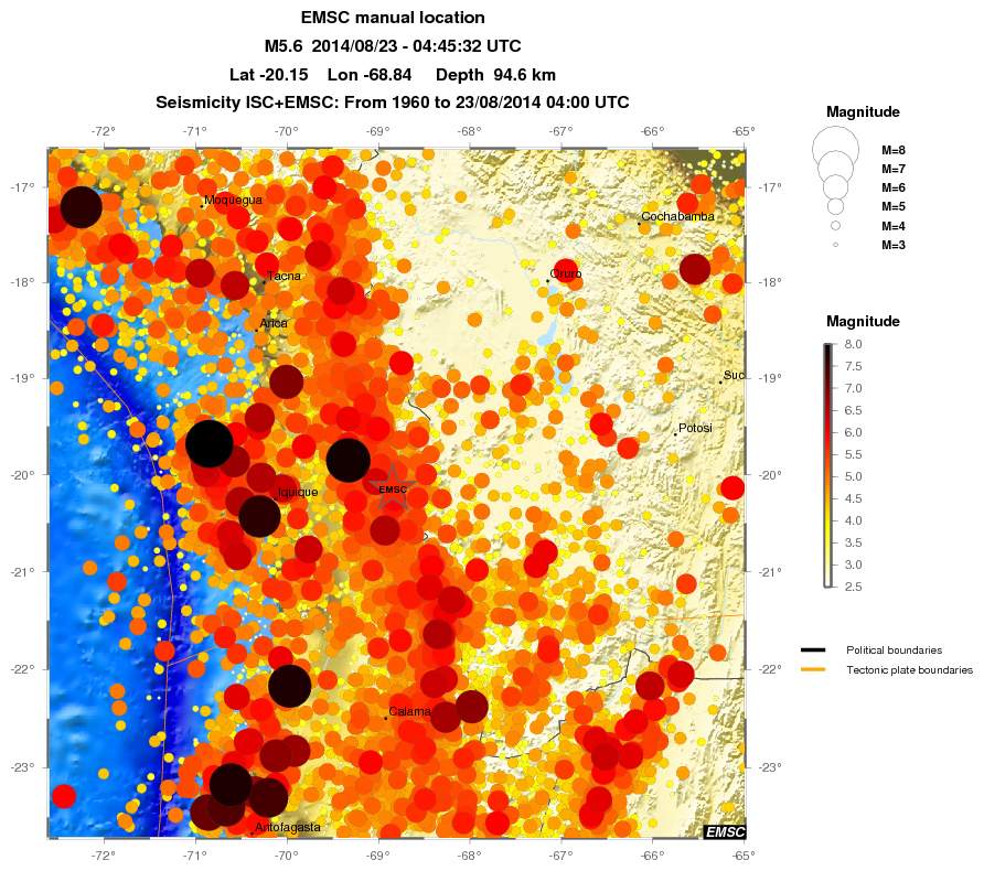 regional magnitude historical seismicity