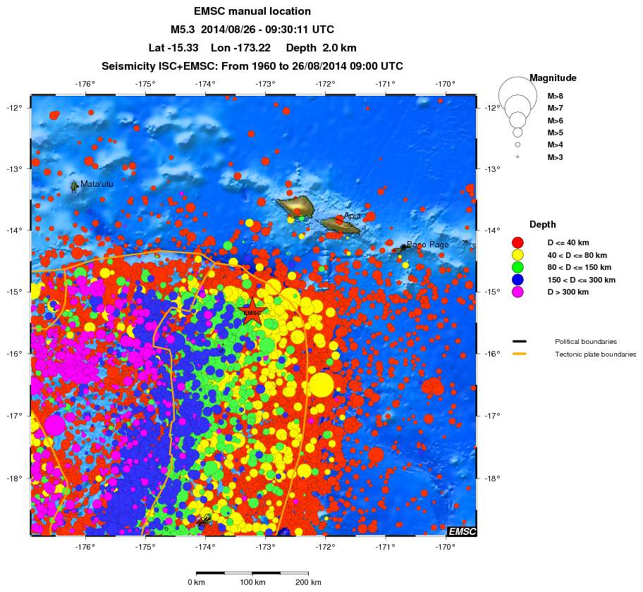 regional historical seismicity