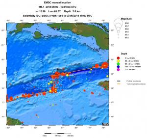 regional historical seismicity