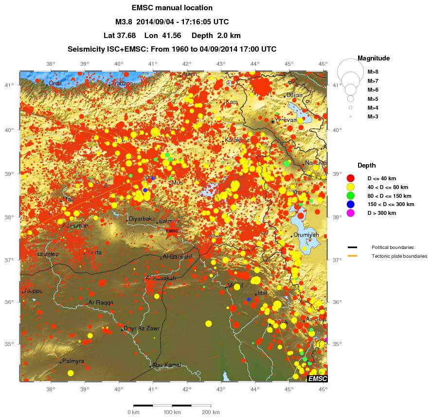 regional historical seismicity