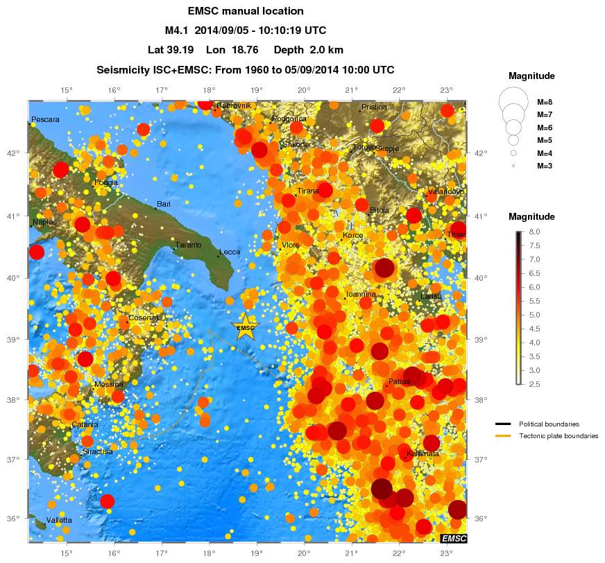 regional magnitude historical seismicity