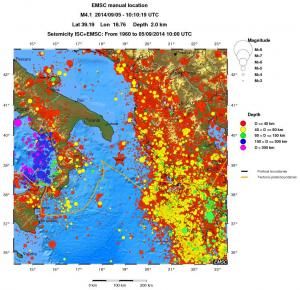 regional historical seismicity