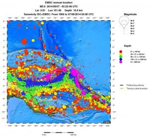 wide historical seismicity